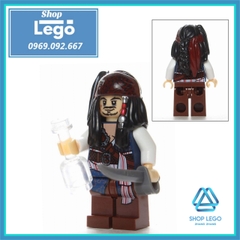 Xếp hình Pirates of the Caribbean Jack Sparrow - Carina - Barbossa - Henry - Scurm - Gibbs Lego Minifigures Xinh X0160