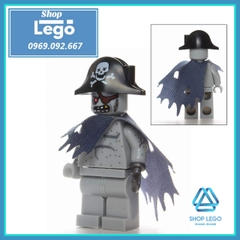 Xếp hình Pirates of the Caribbean Jack Sparrow - Carina - Barbossa - Henry - Scurm - Gibbs Lego Minifigures Xinh X0160