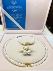 Bộ Ngọc Trai Dior Khoá Hoa
