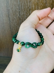Cẩm thạch mix như ý nguyện + hồ ly + chặn bạc phủ v24k