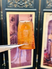 Mặt phật hổ phách mật lạp