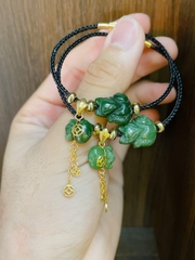 Vòng tay Hồ ly ngọc bích mix túi tiền