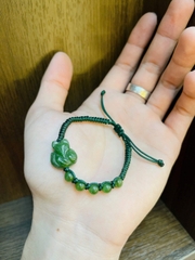 Hồ ly ngọc bích tết chỉ may mắn