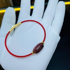 Lu thống khắc kim tiền Thạch anh tóc đỏ