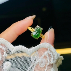 Nhẫn Tỳ Hưu Tourmaline Vàng 10K – Linh Vật Chiêu Tài & Đẳng Cấp Thượng Lưu