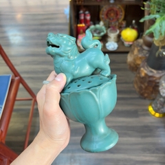 Lư Xông Trầm Hương Dáng Sư Tử – Đồng Nguyên Khối Cao Cấp