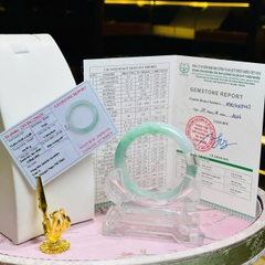 Vòng Tay Phỉ Thúy Bạch Đế Thanh – Bản Hẹ (Type A)