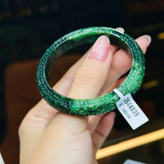 Vòng Bản Khối Cẩm Thạch B – Khắc Hoa Văn Tinh Xảo (Sẵn Kiểm Định)