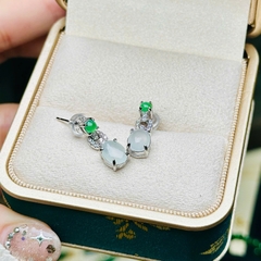 Khuyên Tai Bạc 925 Phỉ Thúy Lục Đế – Vẻ Đẹp Cổ Điển & Sang Trọng