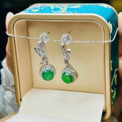 Khuyên Tai Bạc Phỉ Thúy Lục Đế – Vẻ Đẹp Cổ Điển & Sang Trọng