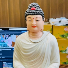Tượng Phật Thích Ca Mâu Ni Gốm Sứ Trắng Cao Cấp – Tĩnh Tại & Sang Trọng