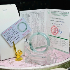 Vòng Nguyên Khối Tròn Phỉ Thúy Băng Phiêu Hoa – Vẻ Đẹp Thuần Khiết Từ Thiên Nhiên