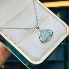 Dây Cổ Bạc 925 Mix Mặt Phật Di Lặc Lam Băng – Điềm Lành & Sự Bình An