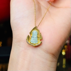 Dây Cổ Bạc Phủ Vàng Mix Mặt Phật Lam Băng Ngọc – Tâm An & Quý Phái