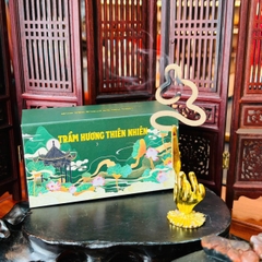 Nhang Thiền, Nhang Trầm Hương Tạo Hình Người Thiền (hộp xanh) – Độc Bản Thanh Tịnh.