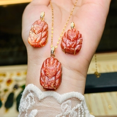 Mặt hồ ly chúa đá hồng nhật vận v10k – Vẻ Đẹp Sang Trọng & Bình An