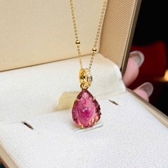 Mặt Hồ Ly Chúa Tourmaline Vàng 10K – Linh Vật Chiêu Tài & Khởi Sắc Tình Duyên