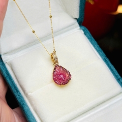 Mặt Hồ Ly Chúa Tourmaline Vàng 10K – Linh Vật Chiêu Tài & Khởi Sắc Tình Duyên