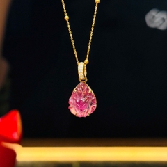 Mặt Hồ Ly Chúa Tourmaline Vàng 10K – Linh Vật Chiêu Tài & Khởi Sắc Tình Duyên