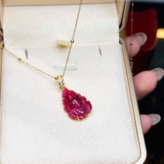 Mặt Hồ Ly Chúa Tourmaline Vàng 10K – Linh Vật Cầu May & Quyến Rũ