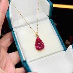 Mặt Hồ Ly Chúa Tourmaline Vàng 10K – Linh Vật Cầu May & Quyến Rũ