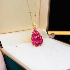 Mặt Hồ Ly Chúa Tourmaline Vàng 10K – Linh Vật Cầu May & Quyến Rũ