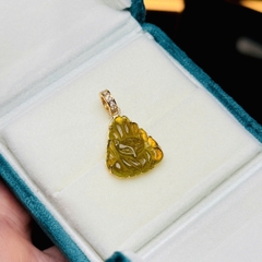 Mặt Dây Hồ Ly Chúa Tourmaline Vàng 10K – Linh Vật Chiêu Tài & Khởi Sắc Tình Duyên