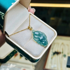 Mặt Hồ Ly Chúa Lam Ngọc Vàng 10K – Vẻ Đẹp Quyền Quý & Linh Thiêng