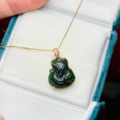 Mặt Hồ Ly Ngọc Bích Vàng 10K – Linh Vật May Mắn & Quyền Năng