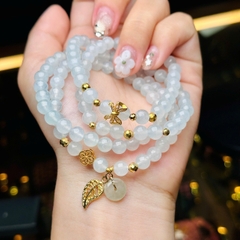 chuỗi phỉ thuý cao băng chủng 6mm mix charm v18k