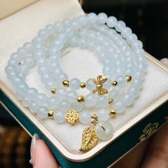 chuỗi phỉ thuý cao băng chủng 6mm mix charm v18k