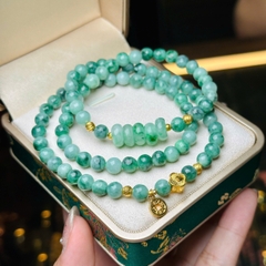 Chuỗi Phỉ Thuý Hoa Bay 6mm Mix Charm v18k