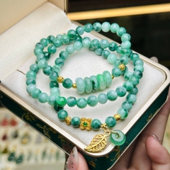 Chuỗi Phỉ Thuý Hoa Bay 6mm Mix Charm v18k