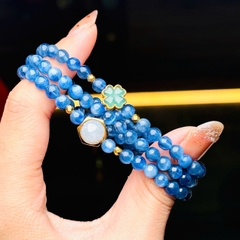 Saphia nước 5mm mix charm bạc mạ