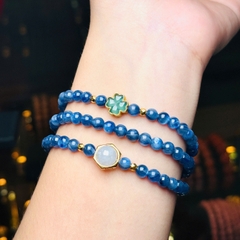 Saphia nước 5mm mix charm bạc mạ