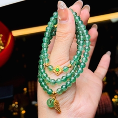 Thạch anh dâu tây xanh 5,5mm mix v18k