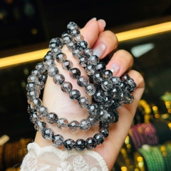 Vòng Tay Thạch Anh Tóc Đen 7.5mm – Quyền Năng & Sự Huyền Bí