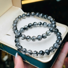 Vòng Tay Thạch Anh Tóc Đen 7.5mm – Quyền Năng & Sự Huyền Bí