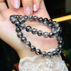 Vòng Tay Thạch Anh Tóc Đen 7.5mm – Quyền Năng & Sự Huyền Bí