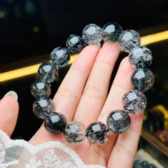 Chuỗi Thạch Anh Tóc Đen 14.5mm – Quyền Lực & May Mắn