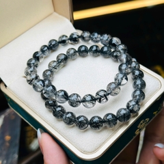 Vòng Tay Thạch Anh Tóc Đen 8mm – Quyền Năng & Sự Huyền Bí