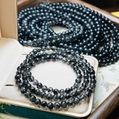 Chuỗi Thạch Anh Tóc Đen 5.2mm – Vẻ Đẹp Huyền Bí & Huyền Lực