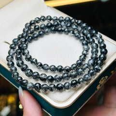 Chuỗi Thạch Anh Tóc Đen 5.2mm – Vẻ Đẹp Huyền Bí & Huyền Lực