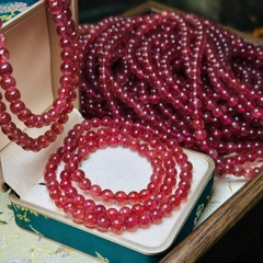 Chuỗi Thạch Anh Dâu Tây Hồng 6.8mm – Sắc Hồng Ngọt Ngào & Tràn Đầy Năng Lượng