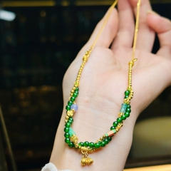 Phỉ thuý lục đế mix charm v18k