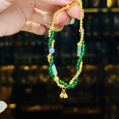 Phỉ thuý lục đế mix charm v18k