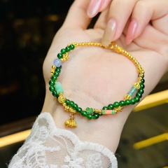 Phỉ thuý lục đế mix charm v18k