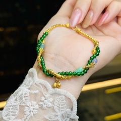 Phỉ thuý lục đế mix charm v18k