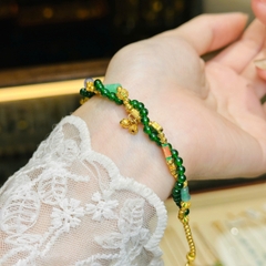 Phỉ thuý lục đế mix charm v18k