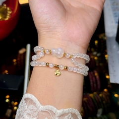 Chuỗi đá moon 5li mix charm bạc mạ